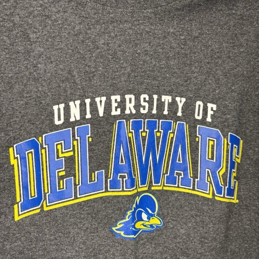 CHAMPION University of Delaware Short Sleeve Tee Mens M Dark Gray Blue Hens